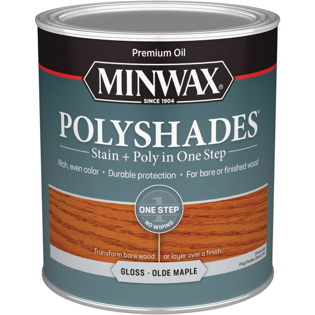 Minwax Polyshades 1 Qt. Gloss Stain & Finish Polyurethane In 1-Step, Olde Maple