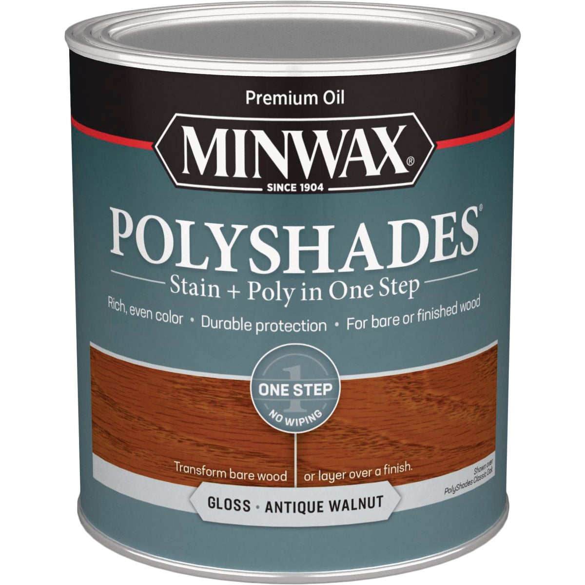 Minwax Polyshades 1 Qt. Gloss Stain & Finish Polyurethane In 1-Step, Antique Walnut