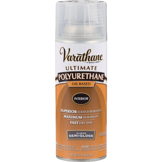 Varathane Semi-Gloss Clear Interior Spray Polyurethane, 11.25 Oz.