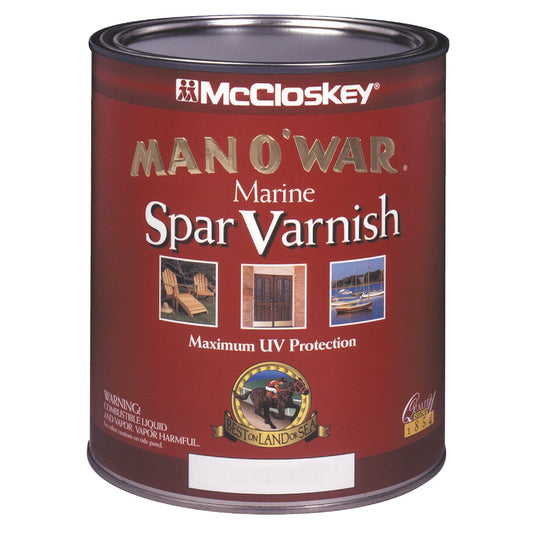 McCloskey Man O'War Satin Marine Interior & Exterior Varnish, Quart