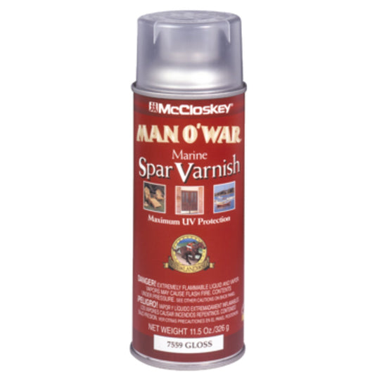 McCloskey Man O'War Gloss Marine Spar Spray Varnish, 11.5 Oz.