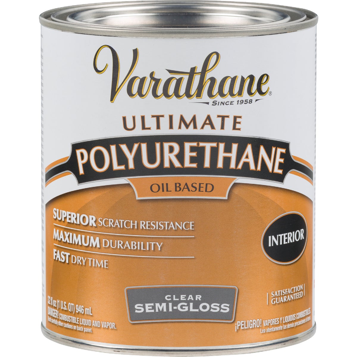 Varathane Semi-Gloss Interior Polyurethane, 1 Qt.