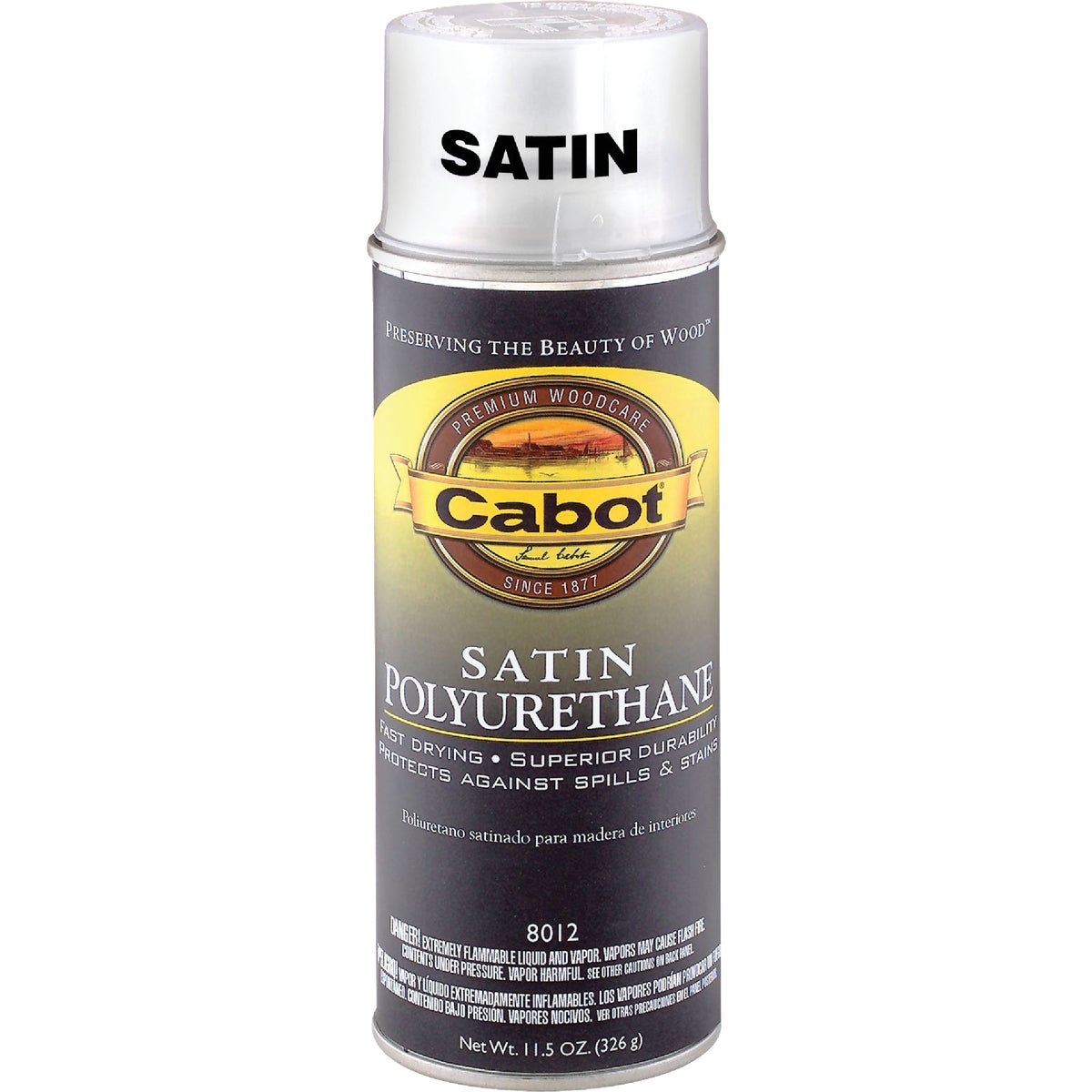 Cabot Satin  Clear Spray Polyurethane, 11.5 Oz.