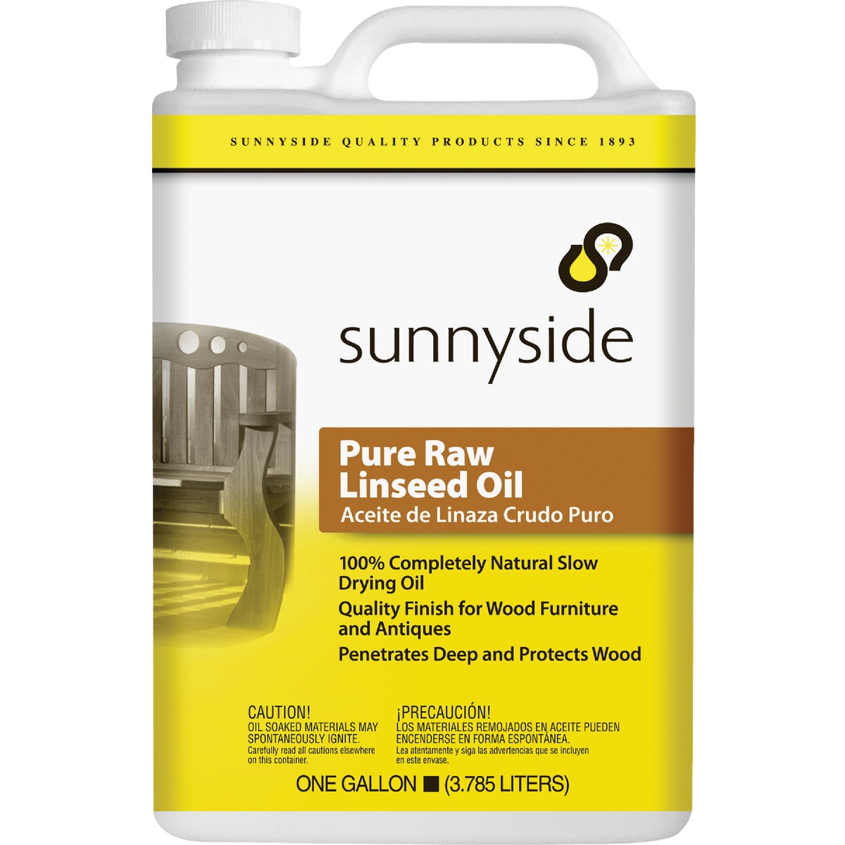 Sunnyside Pure Raw Linseed Oil, 1 Gal.