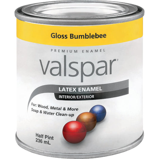 Valsar Premium Latex Enamel, Yellow, 1/2 Pt.