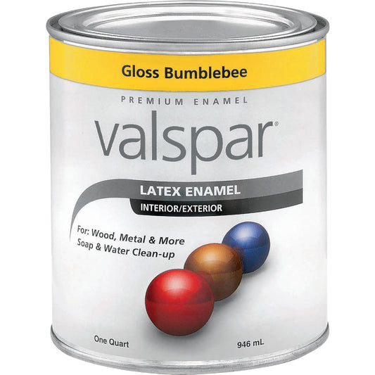 Valsar Premium Latex Enamel, Yellow, 1 Qt.