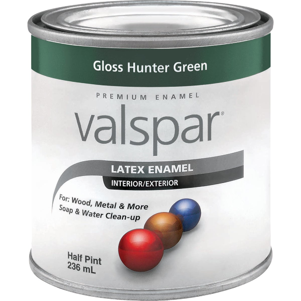 Valsar Premium Latex Enamel, Hunter Green, 1/2 Pt.