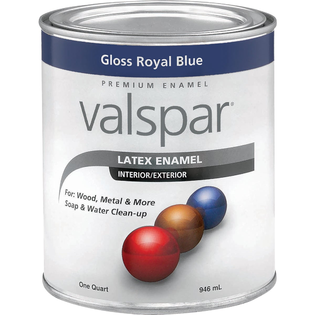 Valsar Premium Latex Enamel, Dark Blue, 1 Qt.