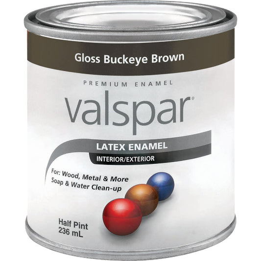 Valsar Premium Latex Enamel, Brown, 1/2 Pt.