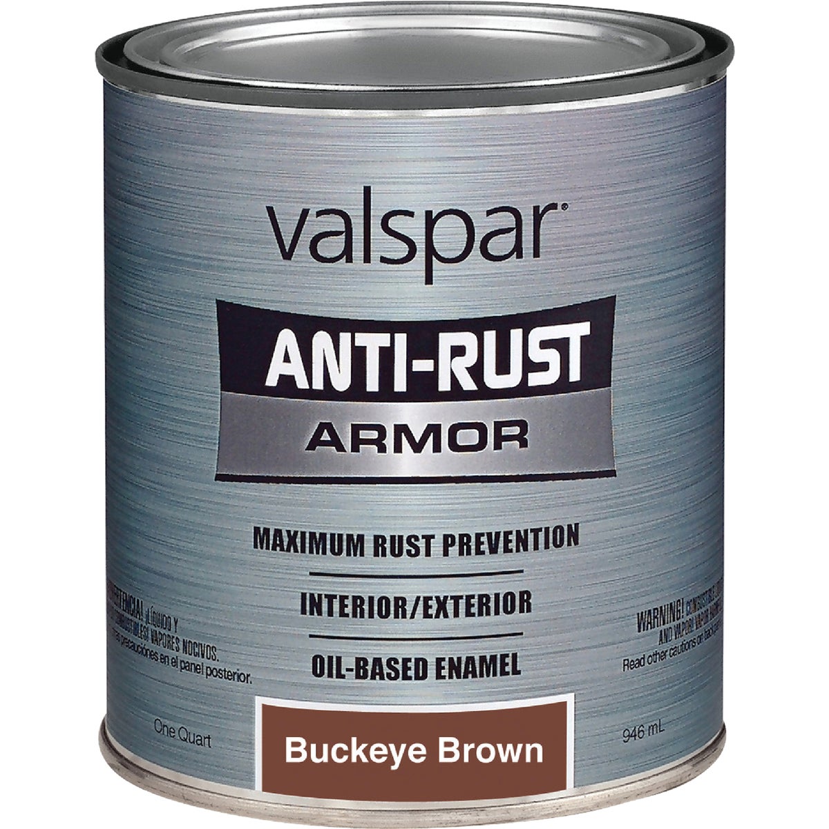 Valspar Anti-Rust Oil-Based Gloss Armor Rust Control Enamel, Brown, 1 Qt.