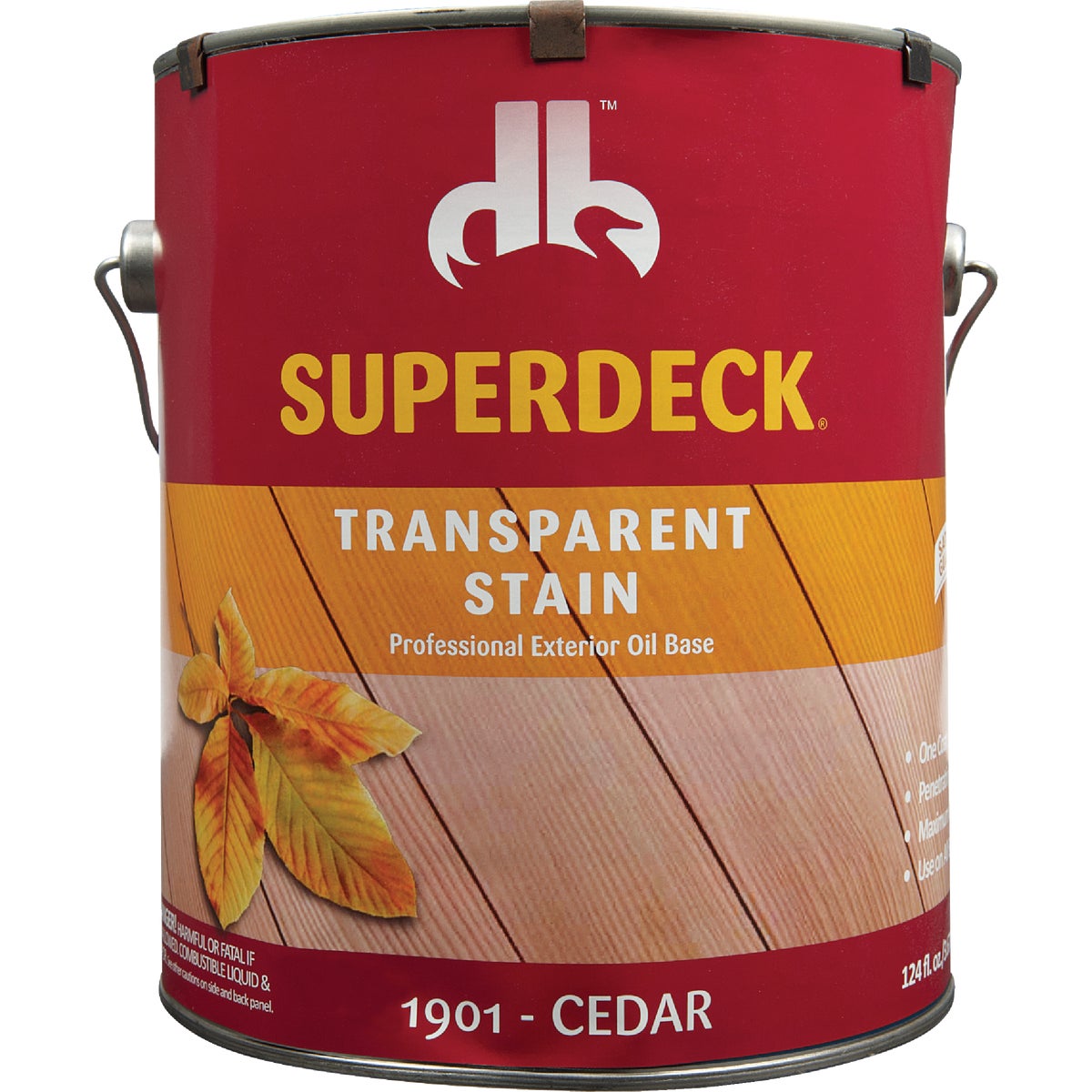 Duckback SUPERDECK VOC Transparent Exterior Stain, Cedar, 1 Gal.