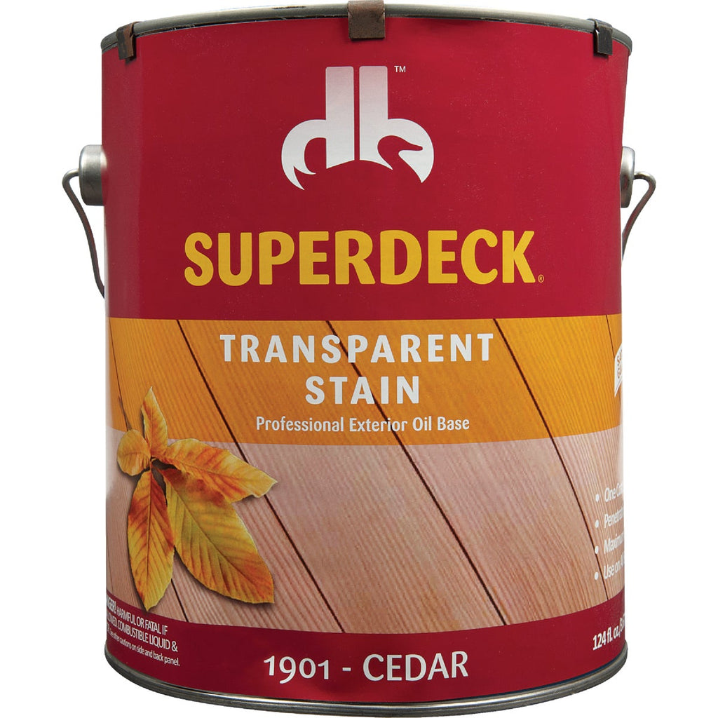 Duckback SUPERDECK VOC Transparent Exterior Stain, Cedar, 1 Gal.