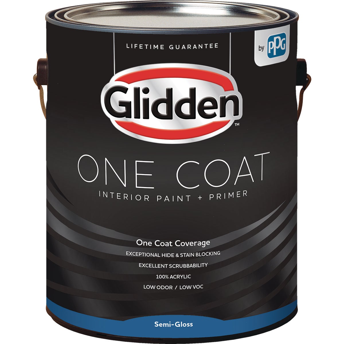 Glidden One Coat Interior Paint + Primer Semi-Gloss Ultra Deep Base 1 Gallon