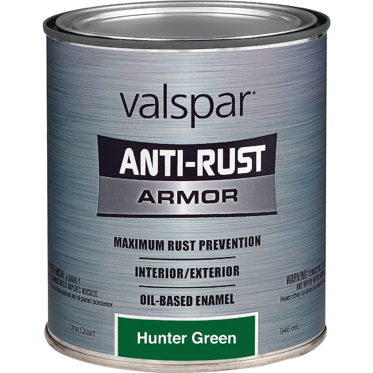 Valspar Anti-Rust Oil-Based Gloss Armor Rust Control Enamel, Hunter Green, 1 Qt.