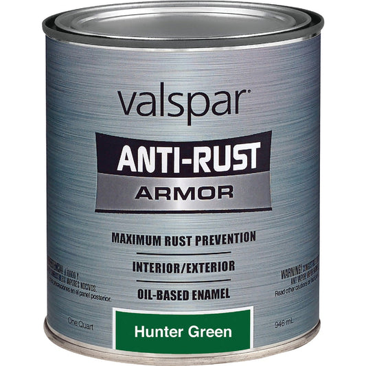 Valspar Anti-Rust Oil-Based Gloss Armor Rust Control Enamel, Hunter Green, 1 Qt.