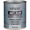 Valspar Anti-Rust Oil-Based Gloss Armor Rust Control Enamel, Gray, 1 Qt.