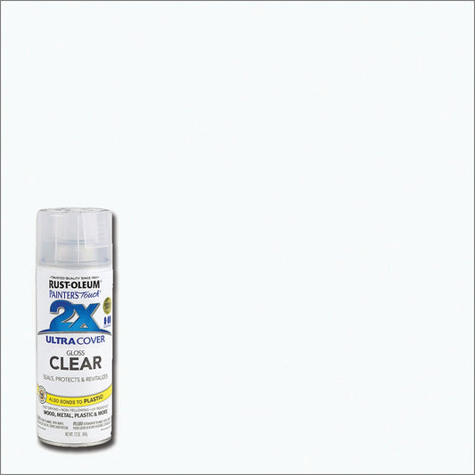 Rust-Oleum Painter's Touch 2X Ultra Cover Clear 12 Oz. Gloss Finish Spray Paint, Clear