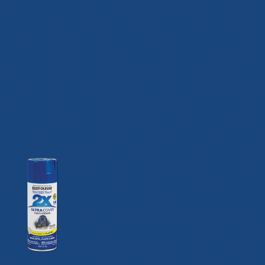 Rust-Oleum Painter's Touch 2X Ultra Cover 12 Oz. Gloss Paint + Primer Spray Paint, Deep Blue