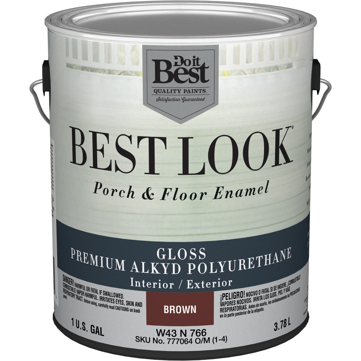 Best Look 1 Gal. Brown Polyurethane Gloss Porch & Floor Enamel