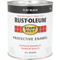 Rust-Oleum Stops Rust Oil Based Flat Protective Rust Control Enamel, Black, 1 Qt.