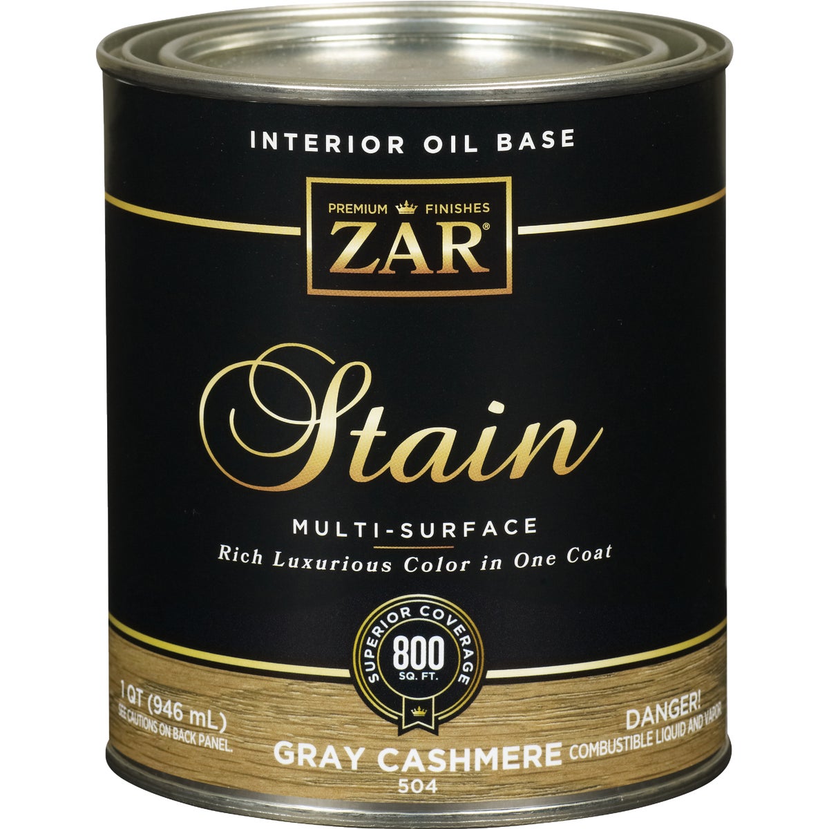 Zar 1 Qt. Cashmere Gray Oil-Based Multi-Surface Interior Stain