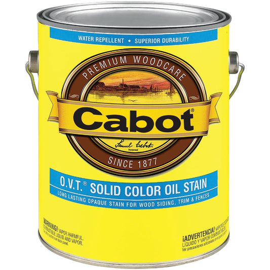 Cabot O.V.T. VOC Compliant Solid Color Exterior Stain, Neutral Base, 1 Gal.