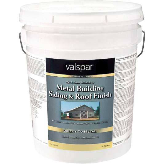 Valspar 5 Gal White Semi-Gloss Metal Building Paint