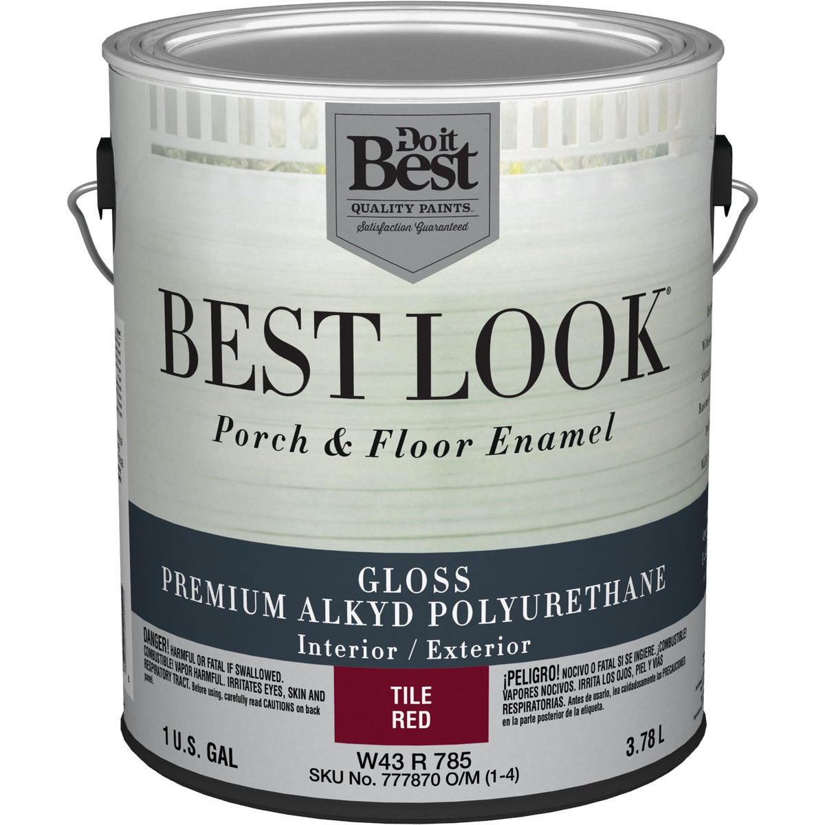 Best Look 1 Gal. Tile Red Polyurethane Gloss Porch & Floor Enamel