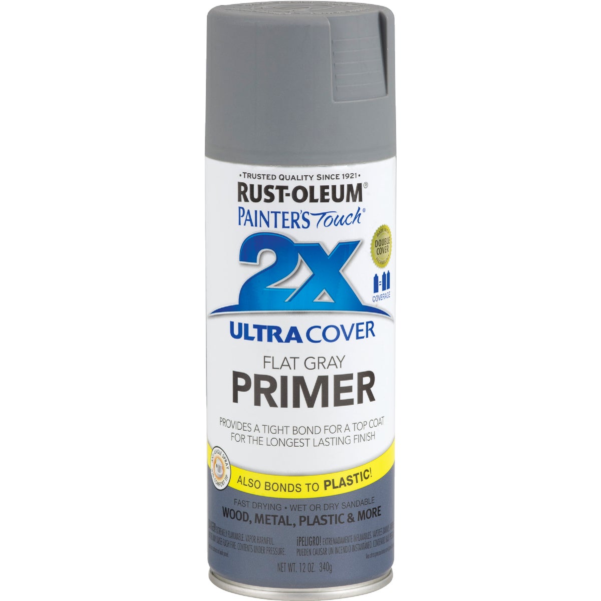 Rust-Oleum Painter's Touch 2X Ultra Cover Flat Gray Spray Paint Primer