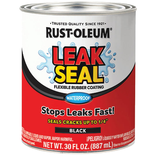 Rust-Oleum LeakSeal 30 Oz. Black Flexible Rubber Coating