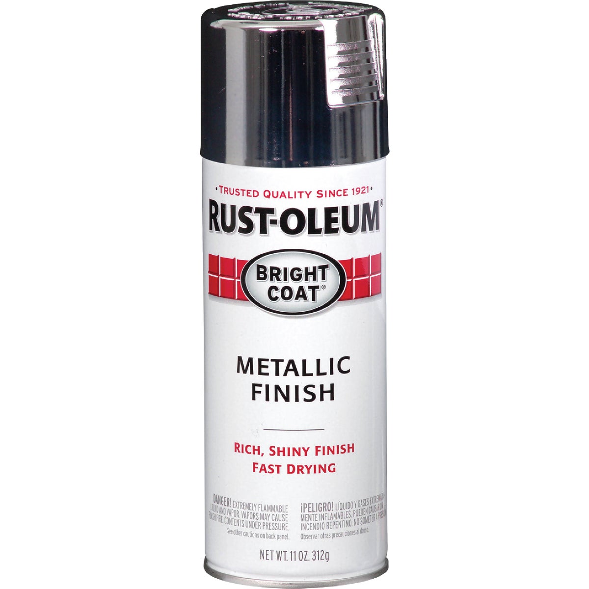 Rust-Oleum Bright Coat Chrome Metallic Gloss 11 Oz. Stops Rust Spray Paint