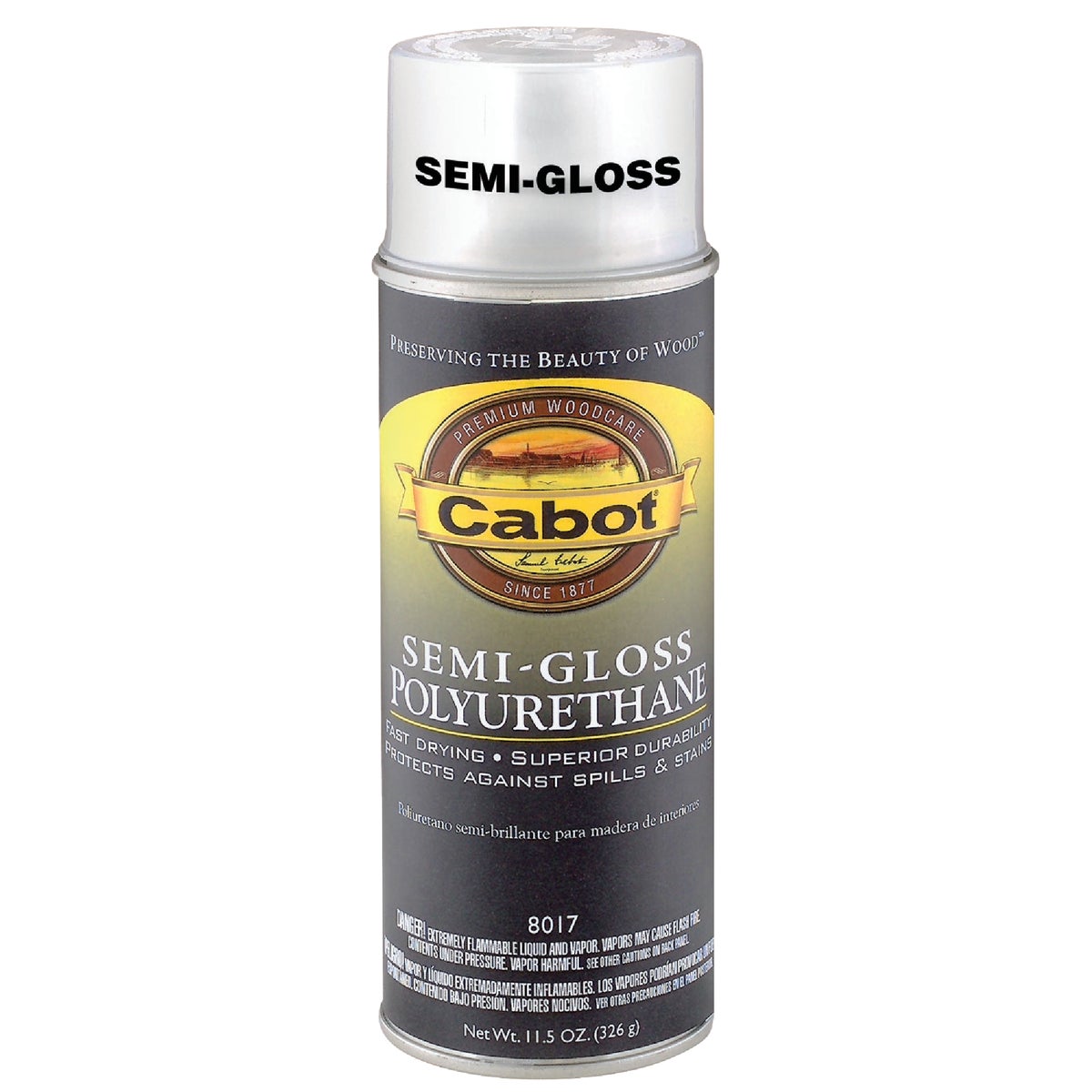 Cabot Semi-Gloss  Clear Spray Polyurethane, 11.5 Oz.