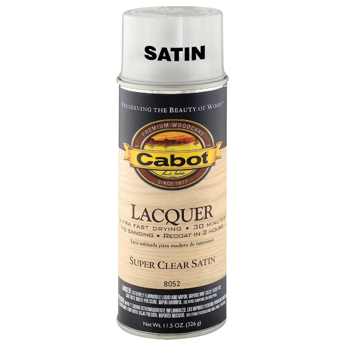 Cabot Clear Satin Interior Oil-Based Aerosol Spray Lacquer