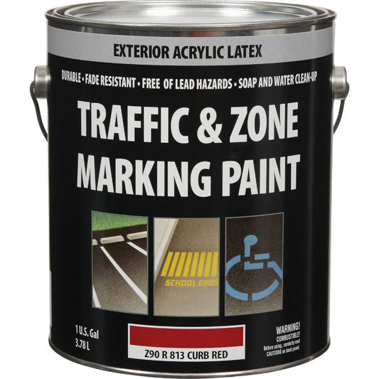 Traffic And Zone Curb Red Latex Gallon Traffic Paint