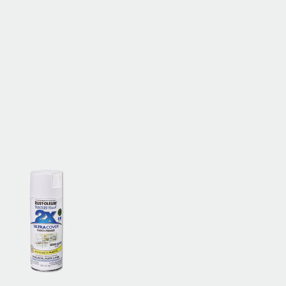 Rust-Oleum Painter's Touch 2X Ultra Cover 12 Oz. Semi-Gloss Paint + Primer Spray Paint, White