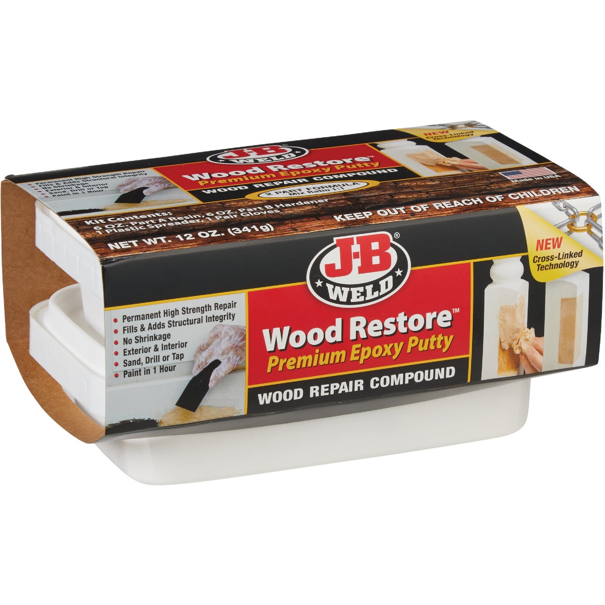 J-B Weld Wood Restore 12 Oz. 2-Part Premium Epoxy Putty