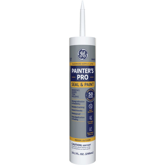 GE Painter's Pro 10.1 Oz. White Window & Door Siliconized Acrylic Caulk (MAP210WT)