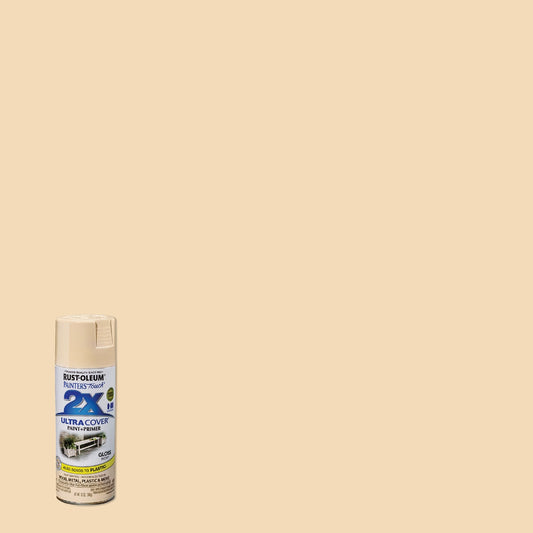 Rust-Oleum Painter's Touch 2X Ultra Cover 12 Oz. Gloss Paint + Primer Spray Paint, Ivory