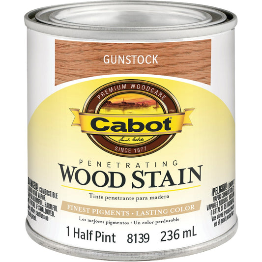 Cabot Penetrating Wood Stain, Gunstock, 1/2 Pt.