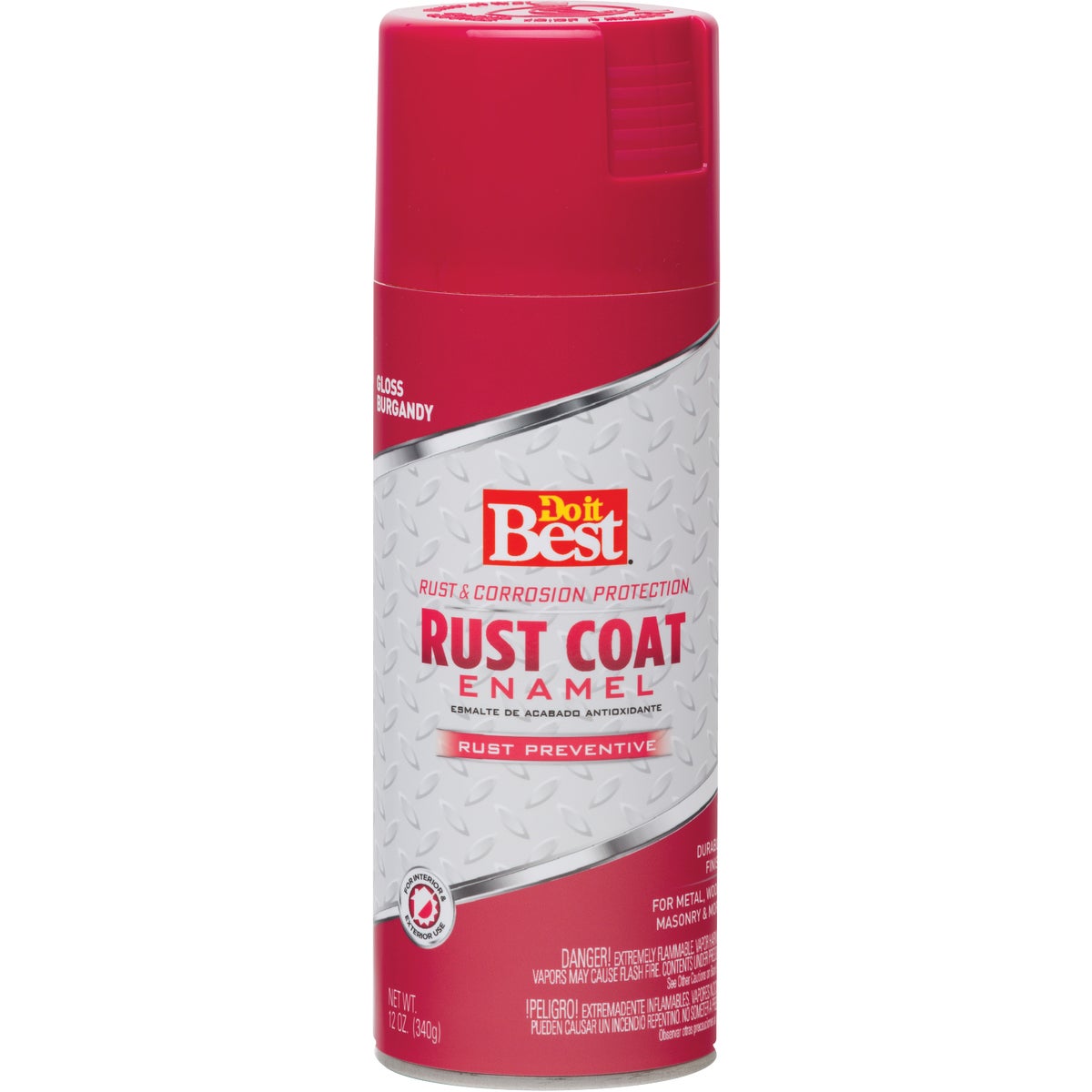 Do it Best Rust Coat Gloss Burgundy 12 Oz. Anti-Rust Spray Paint