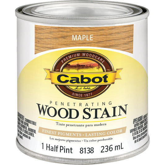 Cabot Penetrating Wood Stain, Maple, 1/2 Pt.