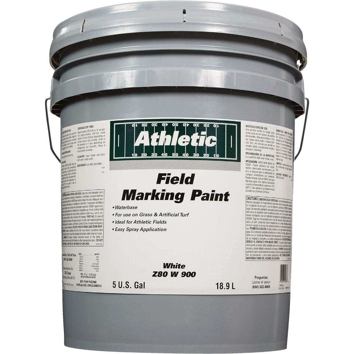 Field Marking Paint White 5 Gal Acrylic Flat Field Marking Paint