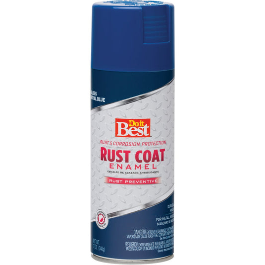 Do it Best Rust Coat Gloss Royal Blue 12 Oz. Anti-Rust Spray Paint