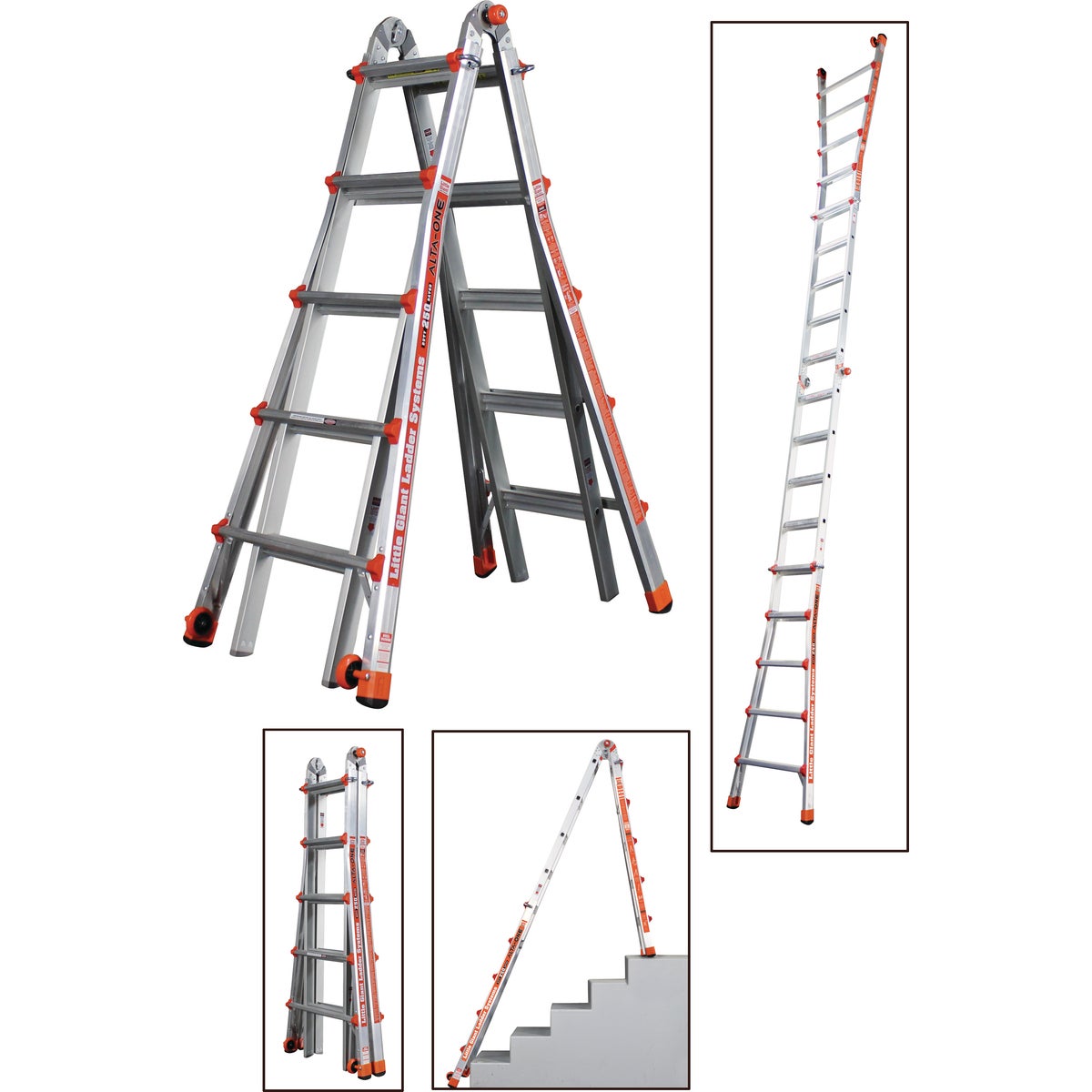 Little Giant Alta-One 22 Ft. Aluminum Multi-Position Telescoping Ladder with 250 Lb. Load Capacity Type I Ladder Rating