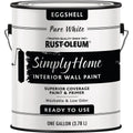 Simply Home Eggshell Pure White Interior Wall Paint, Gallon