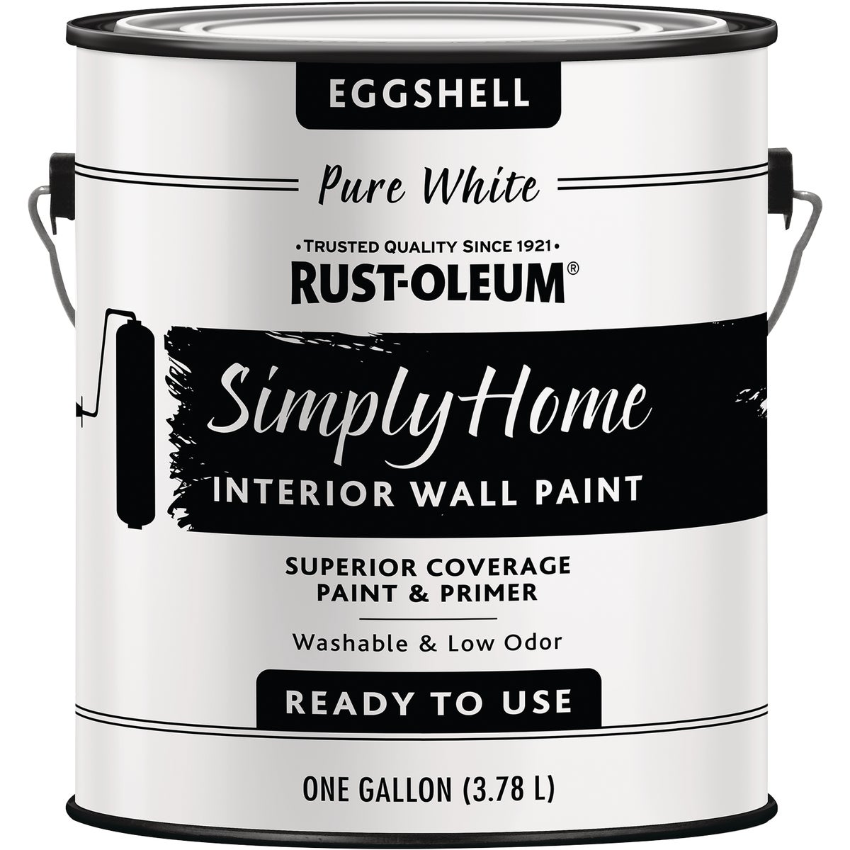 Simply Home Eggshell Pure White Interior Wall Paint, Gallon