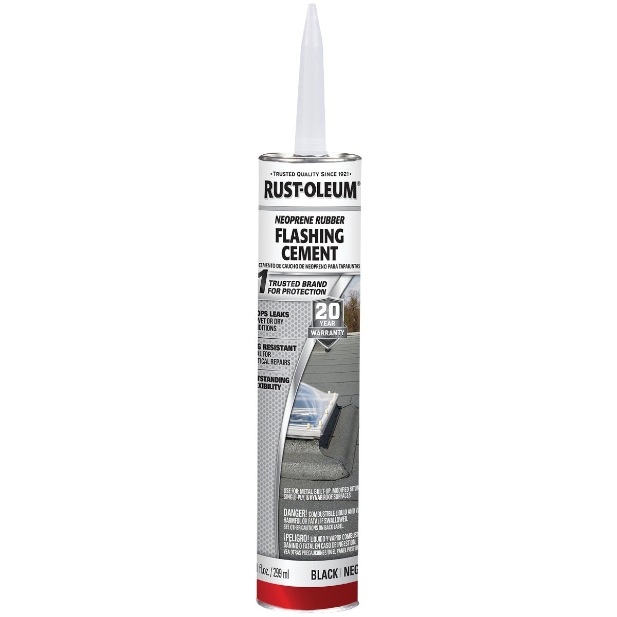 Rust-Oleum 10.1 Oz. Black Neoprene Rubber Flashing Cement