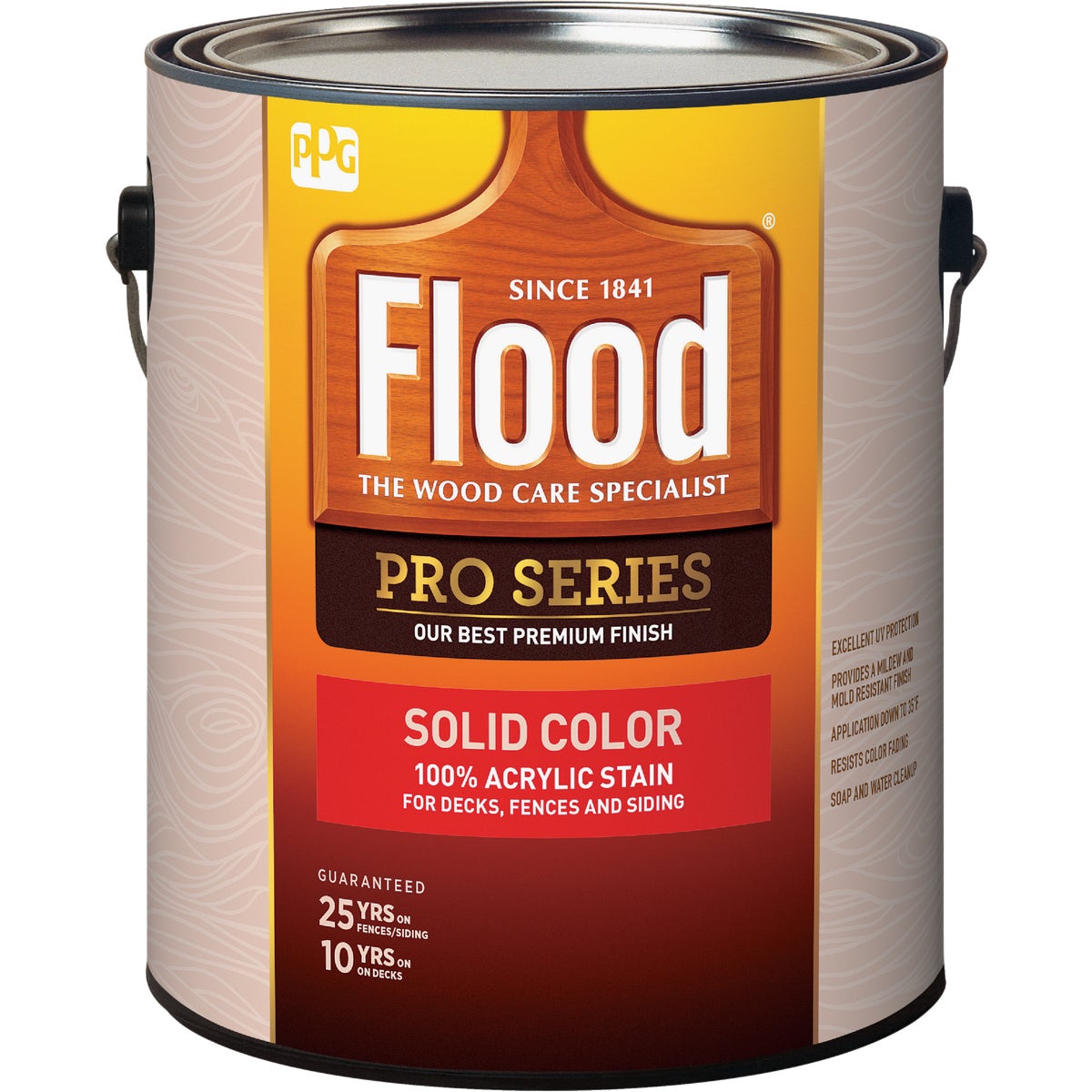 Flood 100% Acrylic Solid Color Stain, Navajo Red, 1 Gal.