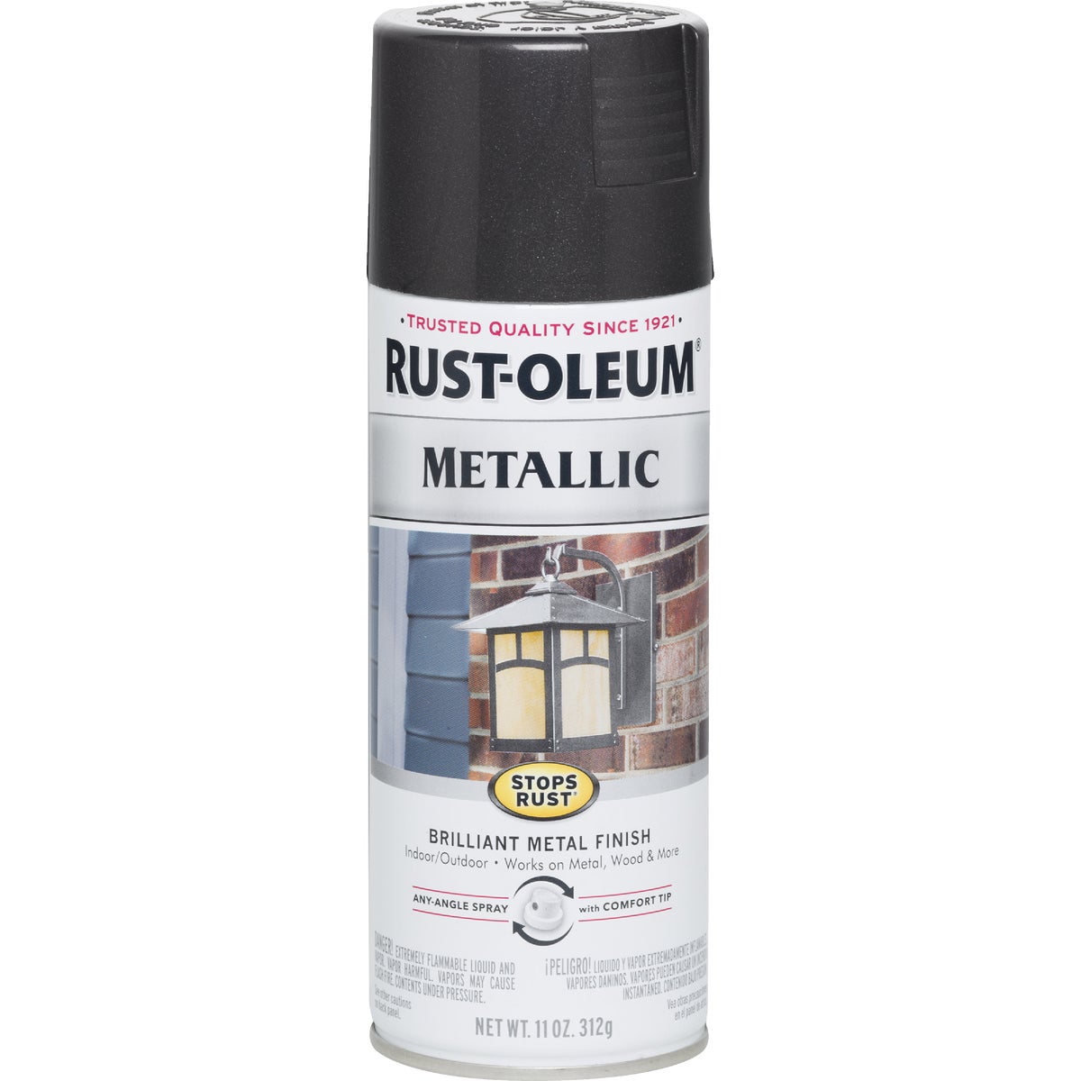 Rust-Oleum Stops Rust 11 Oz. Metallic Satin Spray Paint, Black Night