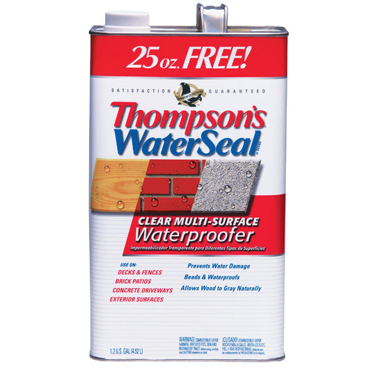 Thompsons WaterSeal Clear VOC MultiSurface Waterproofing Sealer, 1.2 Gal.